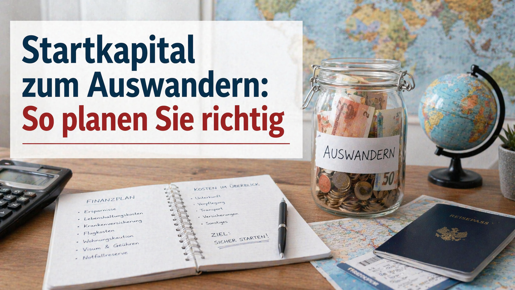 Startkapital fuer die Auswanderung planen